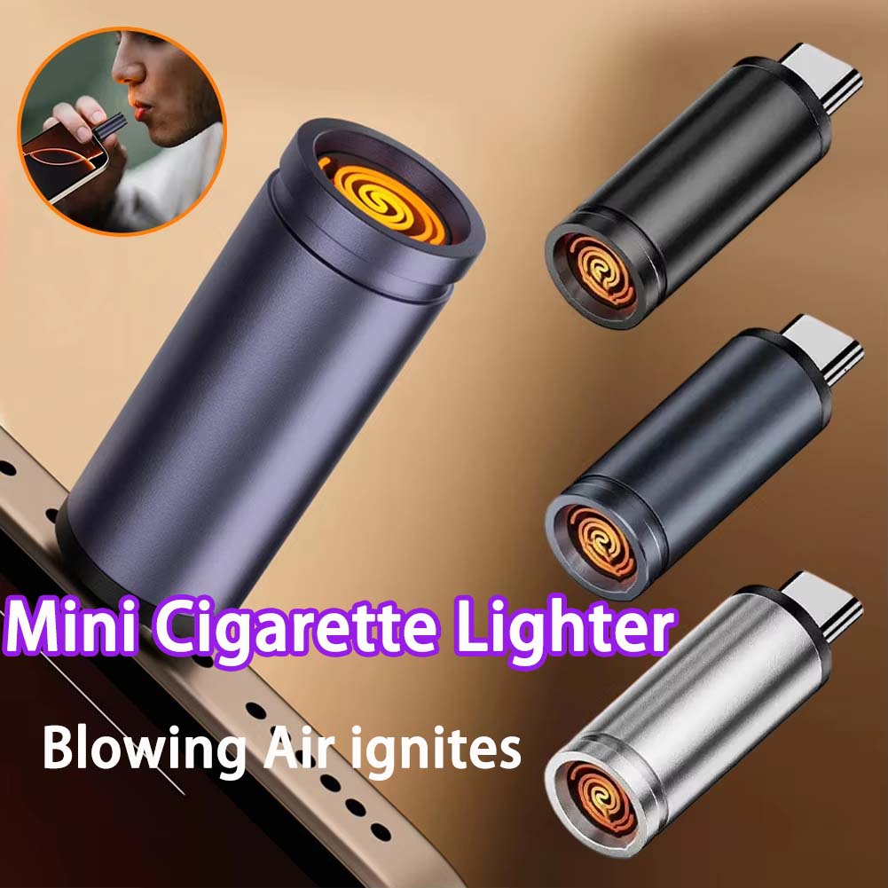 Mini Type-C Mobile Phone Cigar - Lighter Windproof ulasan dan harga