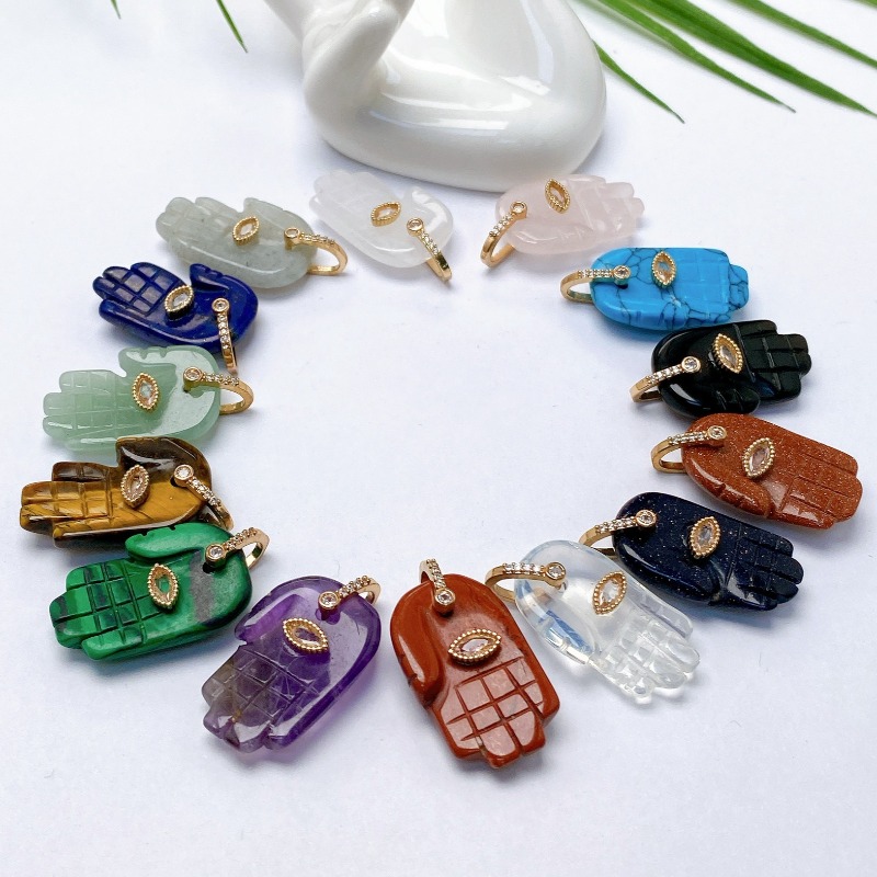 1pc Brand Crystal Natural Ston - Men'S Accessories Jewelry Brands ulasan dan harga