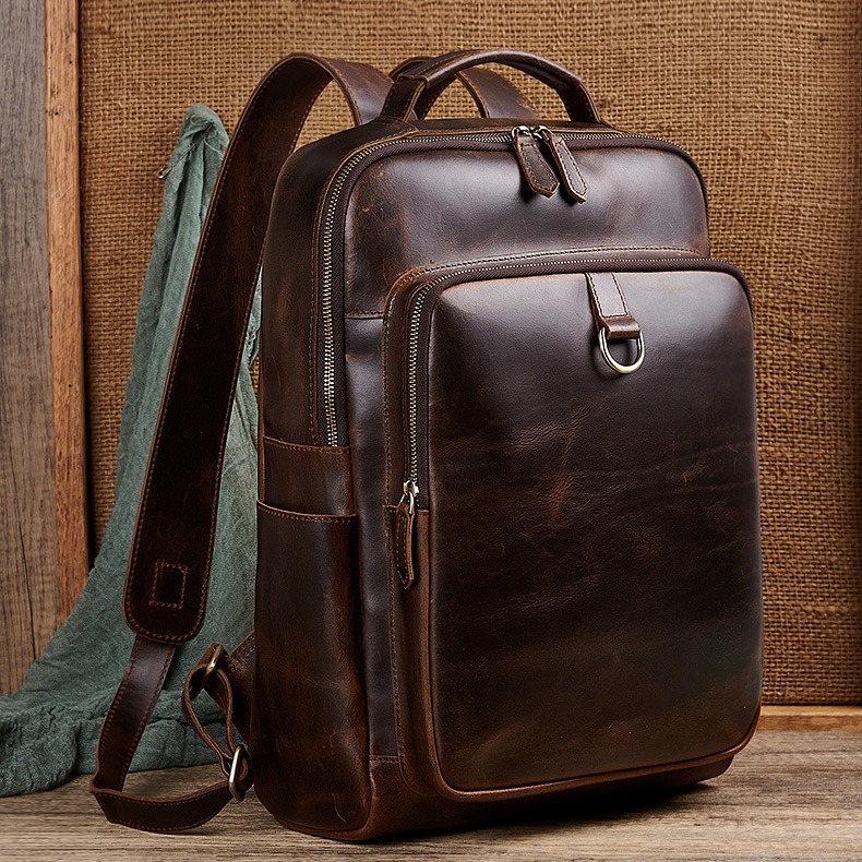 Men's Top Grain Waxed Leather  - Men'S Accessories Backpack ulasan dan harga