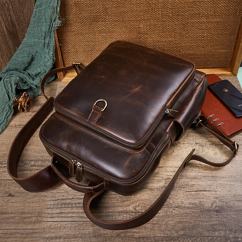 Men's Top Grain Waxed Leather  - Men'S Accessories Backpack ulasan dan harga