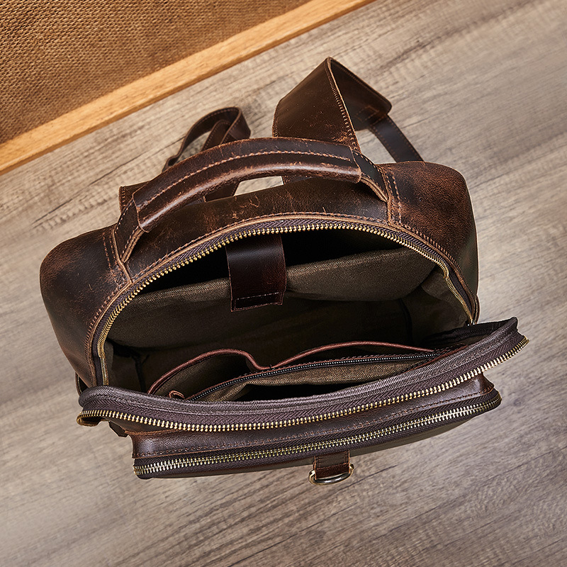 Men's Top Grain Waxed Leather  - Men'S Accessories Backpack ulasan dan harga