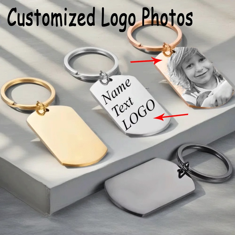 10PCS Custom Metal Tag Keychai - Men Accessories In Silver ulasan dan harga