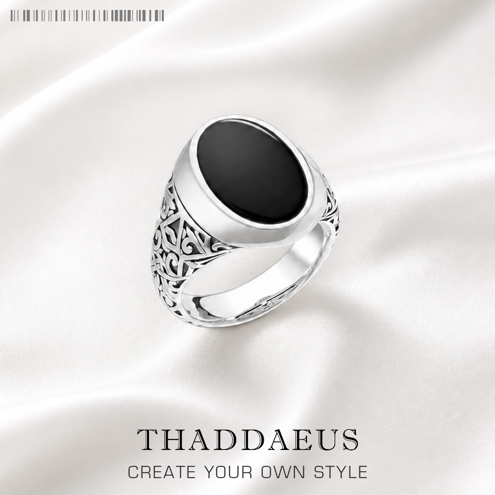 Black Oval Signet Ring Europe  - Signet Ring Men ulasan dan harga