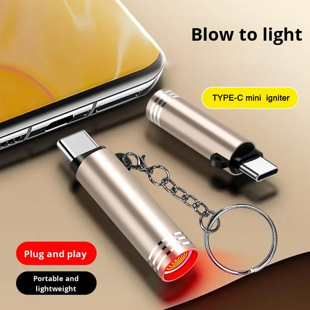 Type C Mini Lighter Blow to Ig - Lighter Windproof ulasan dan harga