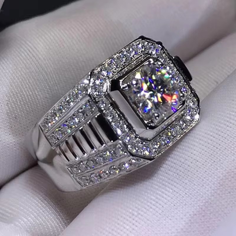 Huitan Gorgeous Men Wedding Ri - Men'S Accessories Jewelry Brands ulasan dan harga