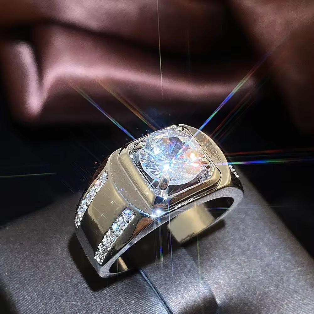Huitan Gorgeous Men Wedding Ri - Men'S Accessories Jewelry Brands ulasan dan harga
