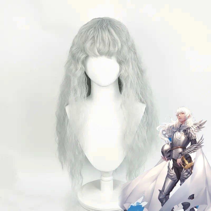 Anime Game Berserk Cosplay Wig - Men Accessories In Silver ulasan dan harga