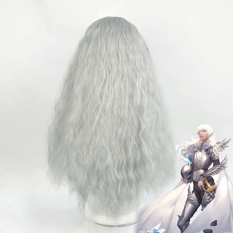 Anime Game Berserk Cosplay Wig - Men Accessories In Silver ulasan dan harga