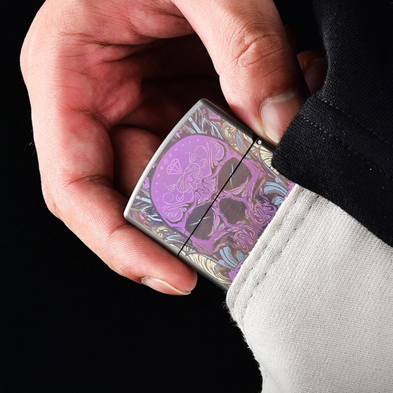 Pink Skull Titanium Alloy Ligh - Lighter Windproof ulasan dan harga