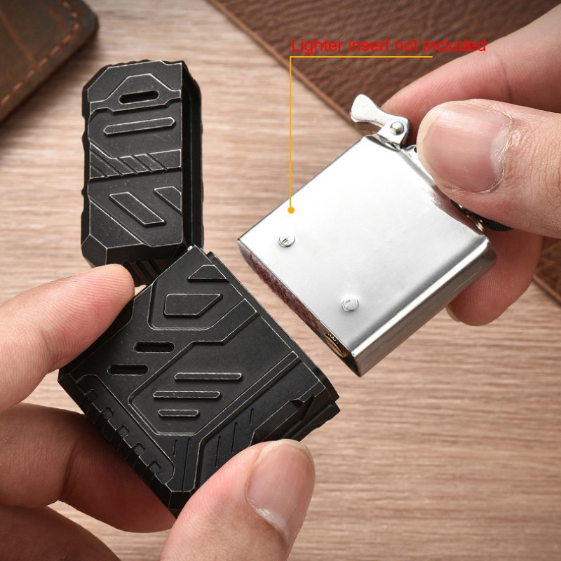 Titanium Alloy Lighter Case Me - Lighter Windproof ulasan dan harga