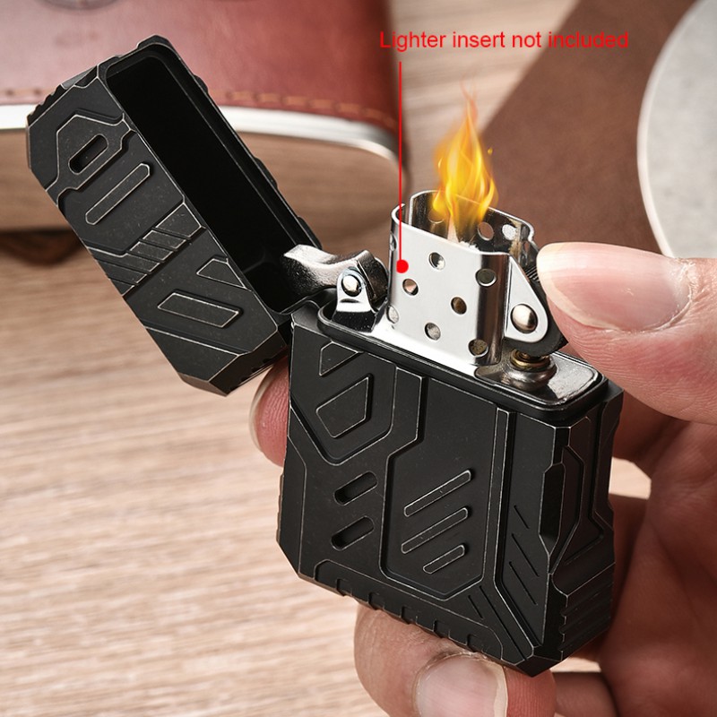 Titanium Alloy Lighter Case Me - Lighter Windproof ulasan dan harga