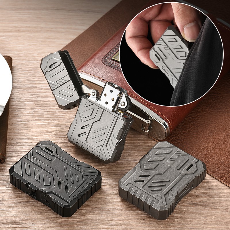 Titanium Alloy Lighter Case Me - Lighter Windproof ulasan dan harga