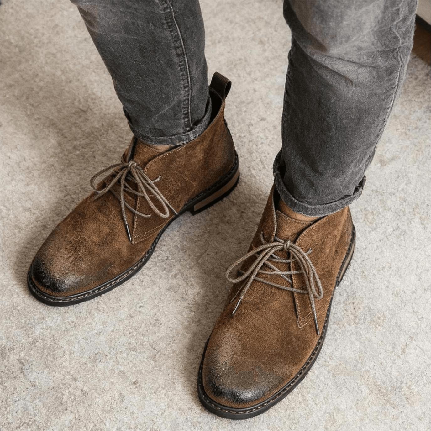 Leather Boots Retro Comfortabl - Men'S Accessories Leather ulasan dan harga