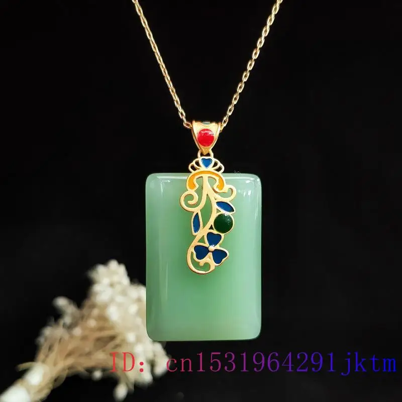 Jade Pendant Necklace Amulet C - Men Accessories In Silver ulasan dan harga