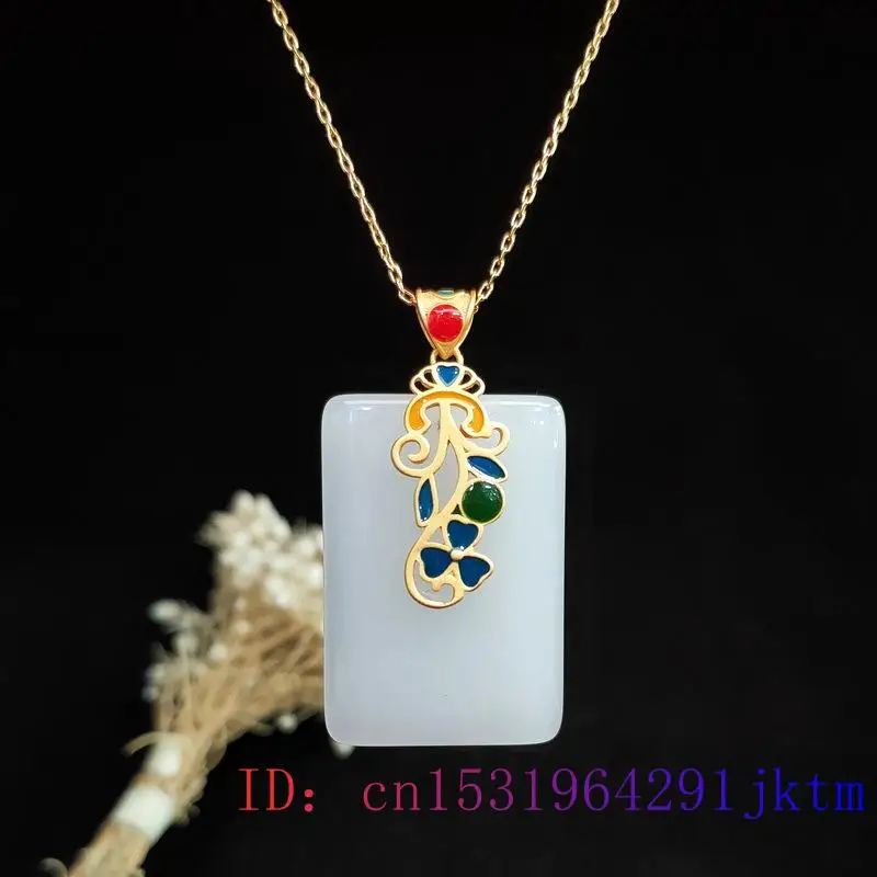Jade Pendant Necklace Amulet C - Men Accessories In Silver ulasan dan harga