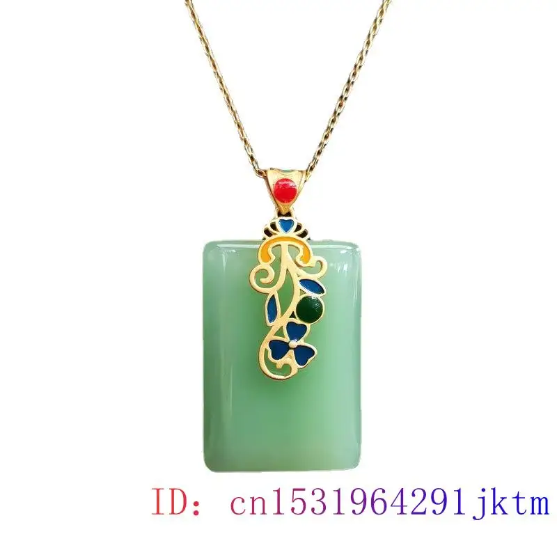 Jade Pendant Necklace Amulet C - Men Accessories In Silver ulasan dan harga