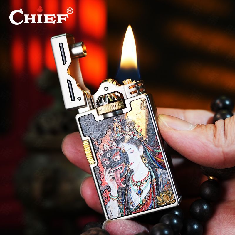 CHIEF Retro Oil Lighter Windpr - Lighter Windproof ulasan dan harga