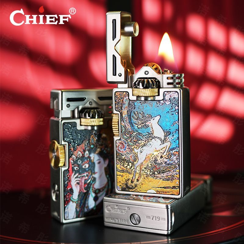 CHIEF Retro Oil Lighter Windpr - Lighter Windproof ulasan dan harga