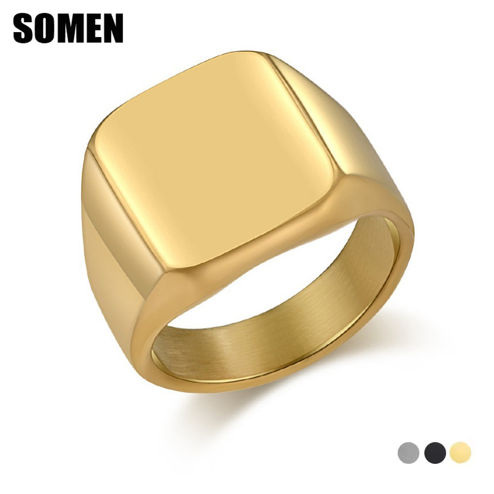 Somen Signet Square Tungsten C - Signet Ring Men ulasan dan harga