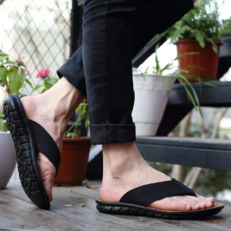 Summer Shoes Men Slippers Genu - Men'S Accessories Leather ulasan dan harga