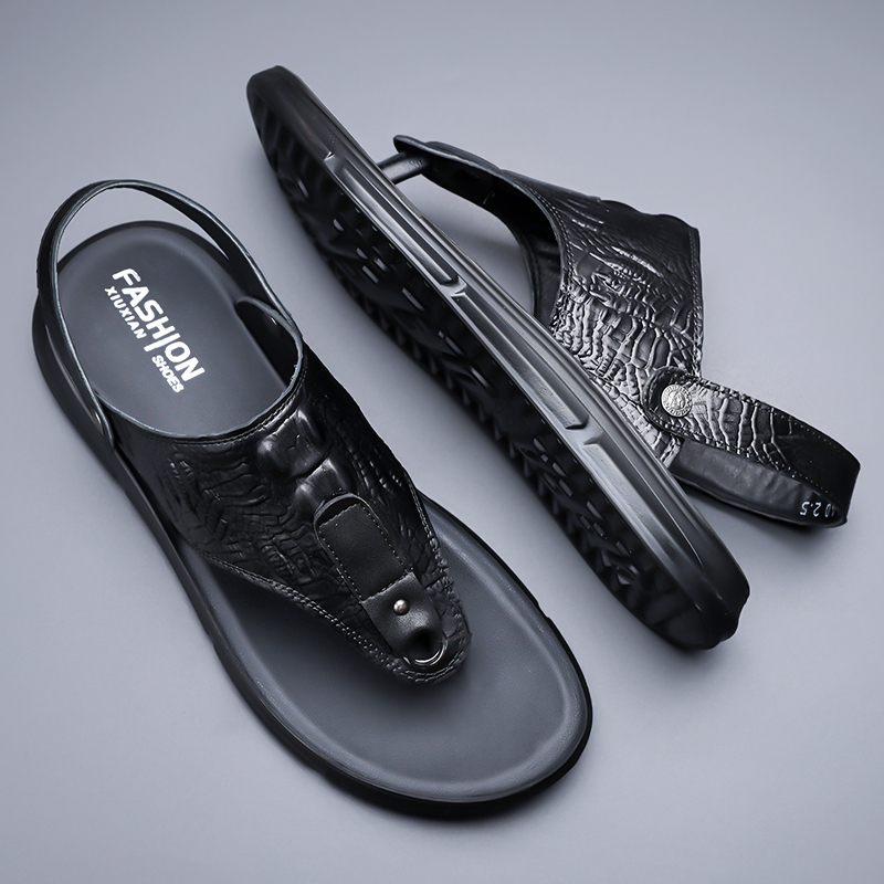 Men's Pu Leather Sandals Summe - Men'S Accessories Leather ulasan dan harga