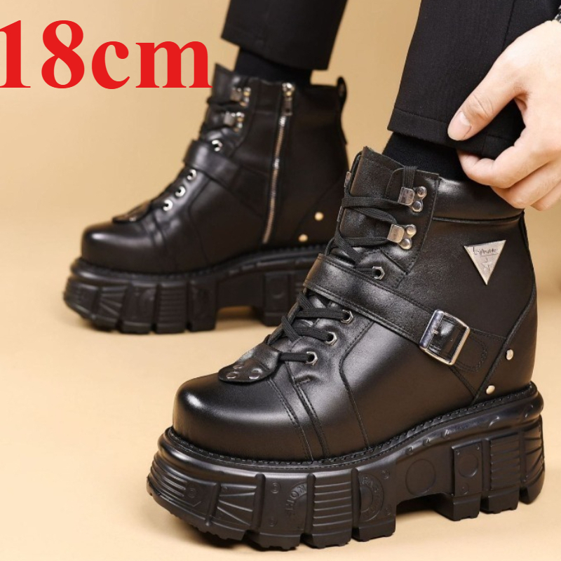 Genuine Leather Motorcycle Boo - Men'S Accessories Leather ulasan dan harga