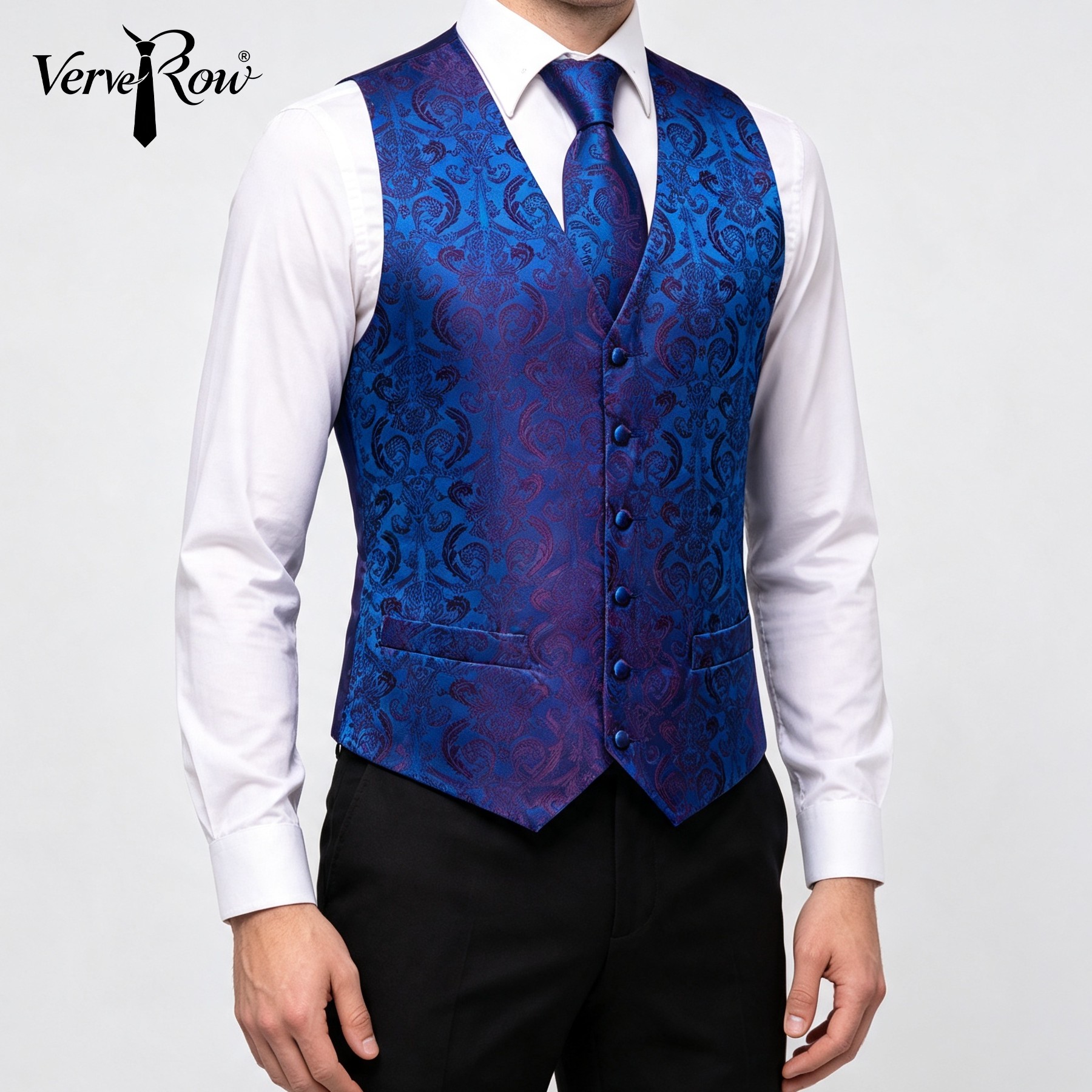 Vest Tie Pocket Square 3Pcs Bl - Men'S Accessories Office ulasan dan harga