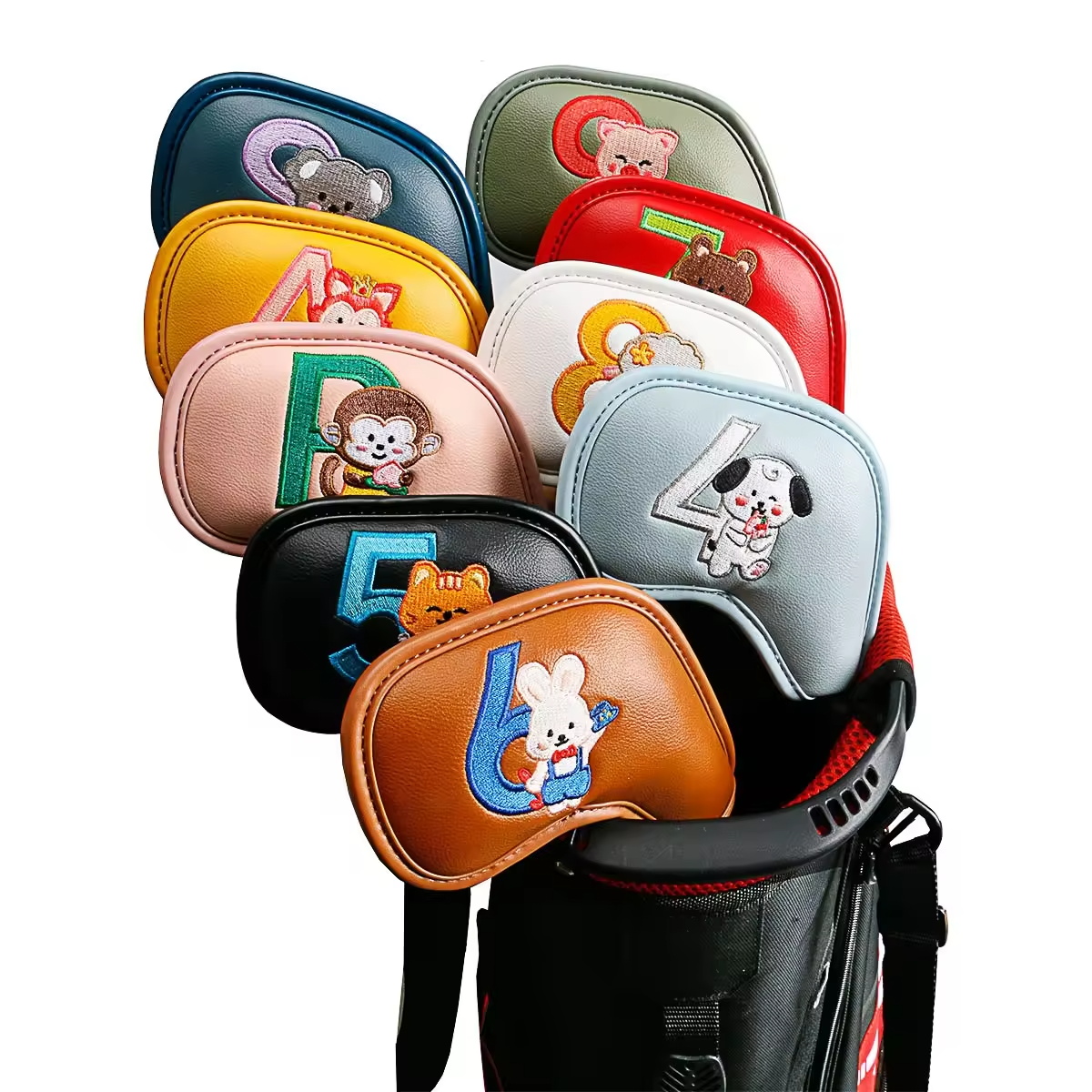 9Pcs Cute Cartoon Animal Golf  - Men'S Accessories Leather ulasan dan harga