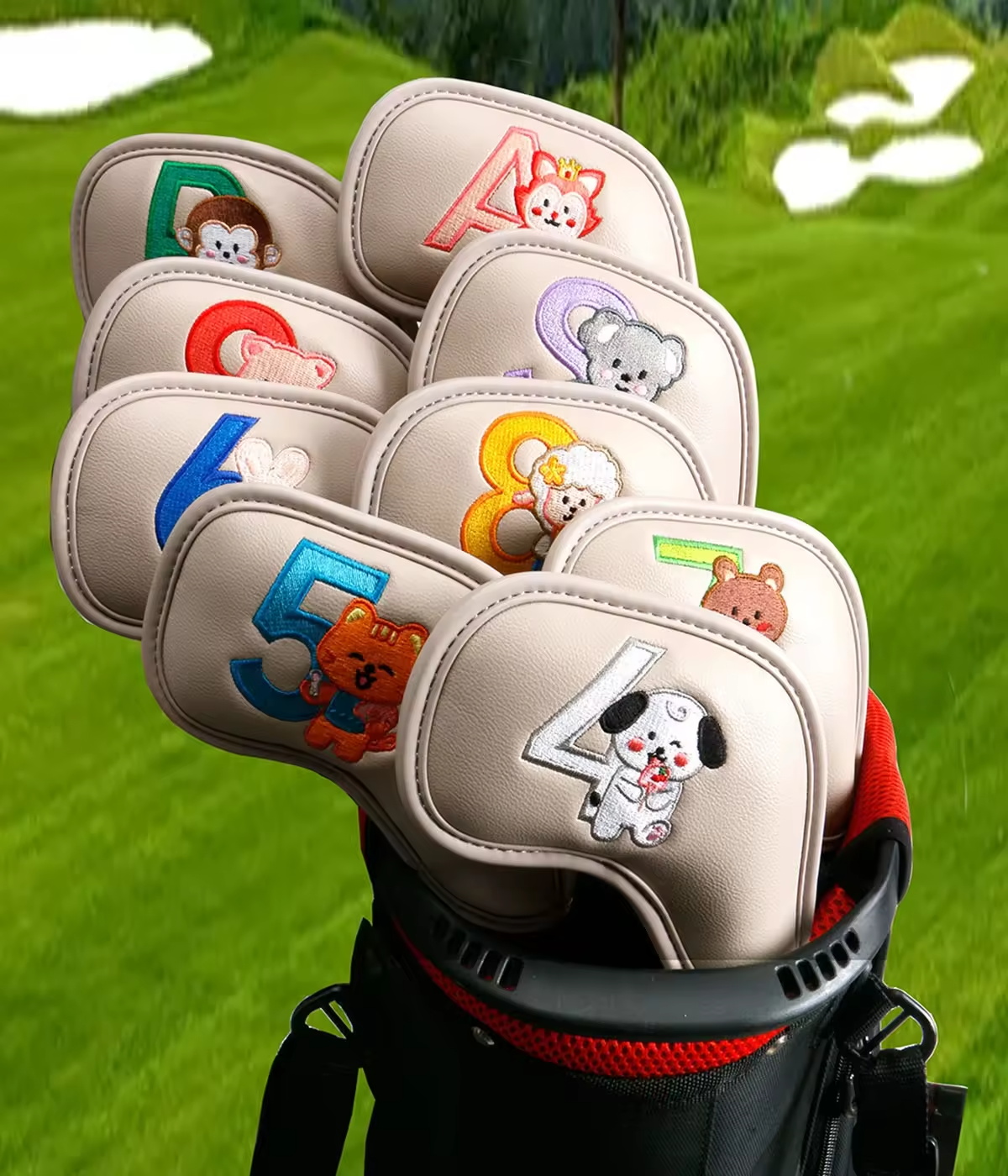 9Pcs Cute Cartoon Animal Golf  - Men'S Accessories Leather ulasan dan harga