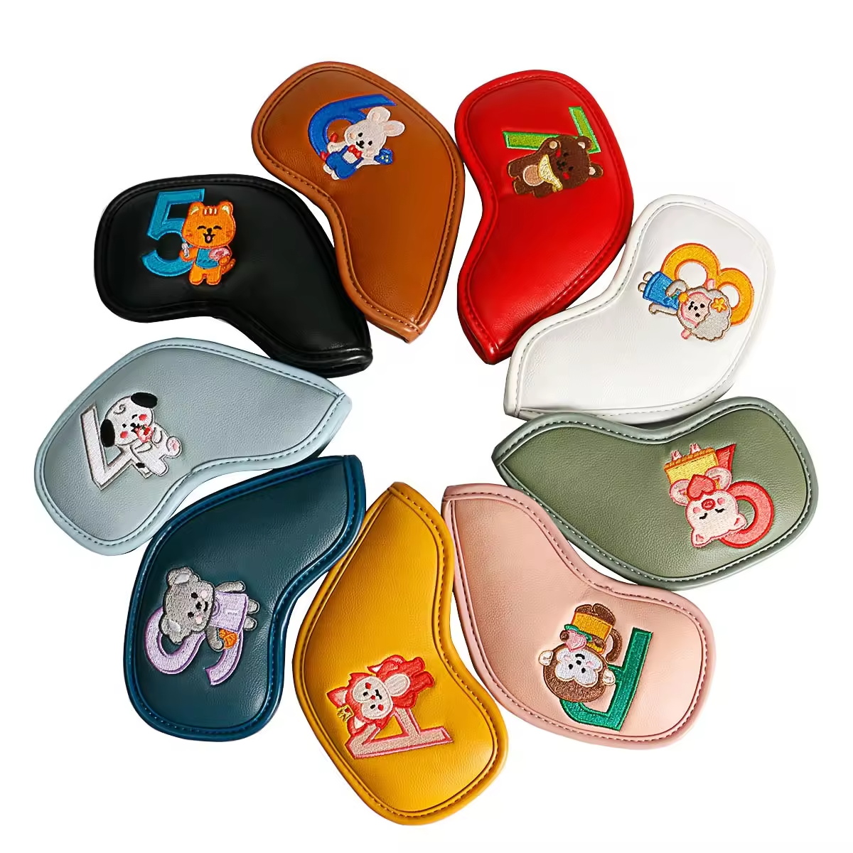 9Pcs Cute Cartoon Animal Golf  - Men'S Accessories Leather ulasan dan harga