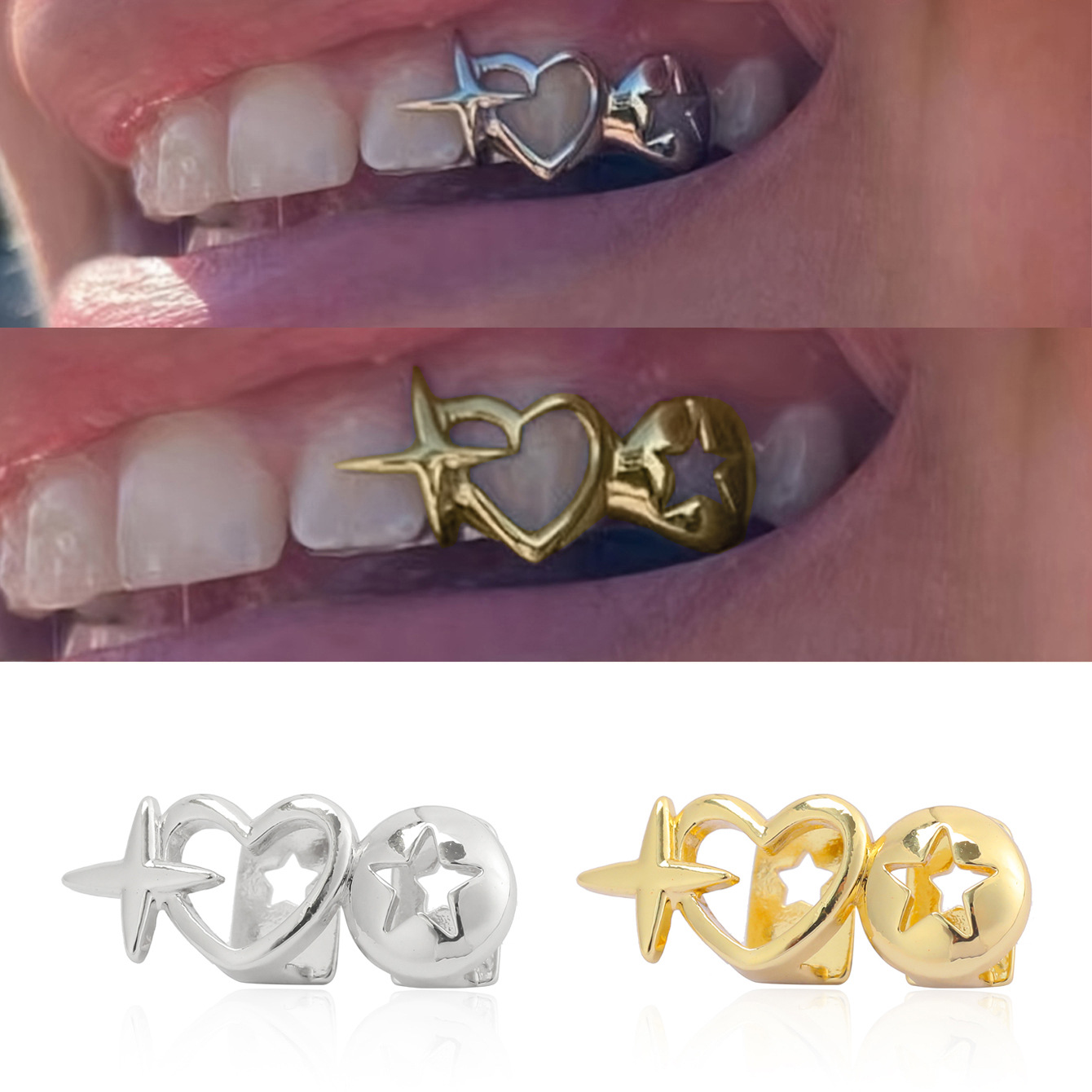 Punk Hip Hop Hollow Heart Teet - Men Accessories In Silver ulasan dan harga