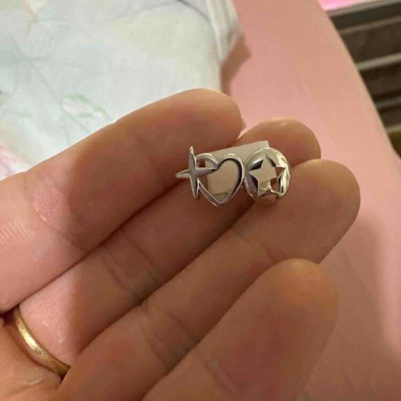 Punk Hip Hop Hollow Heart Teet - Men Accessories In Silver ulasan dan harga